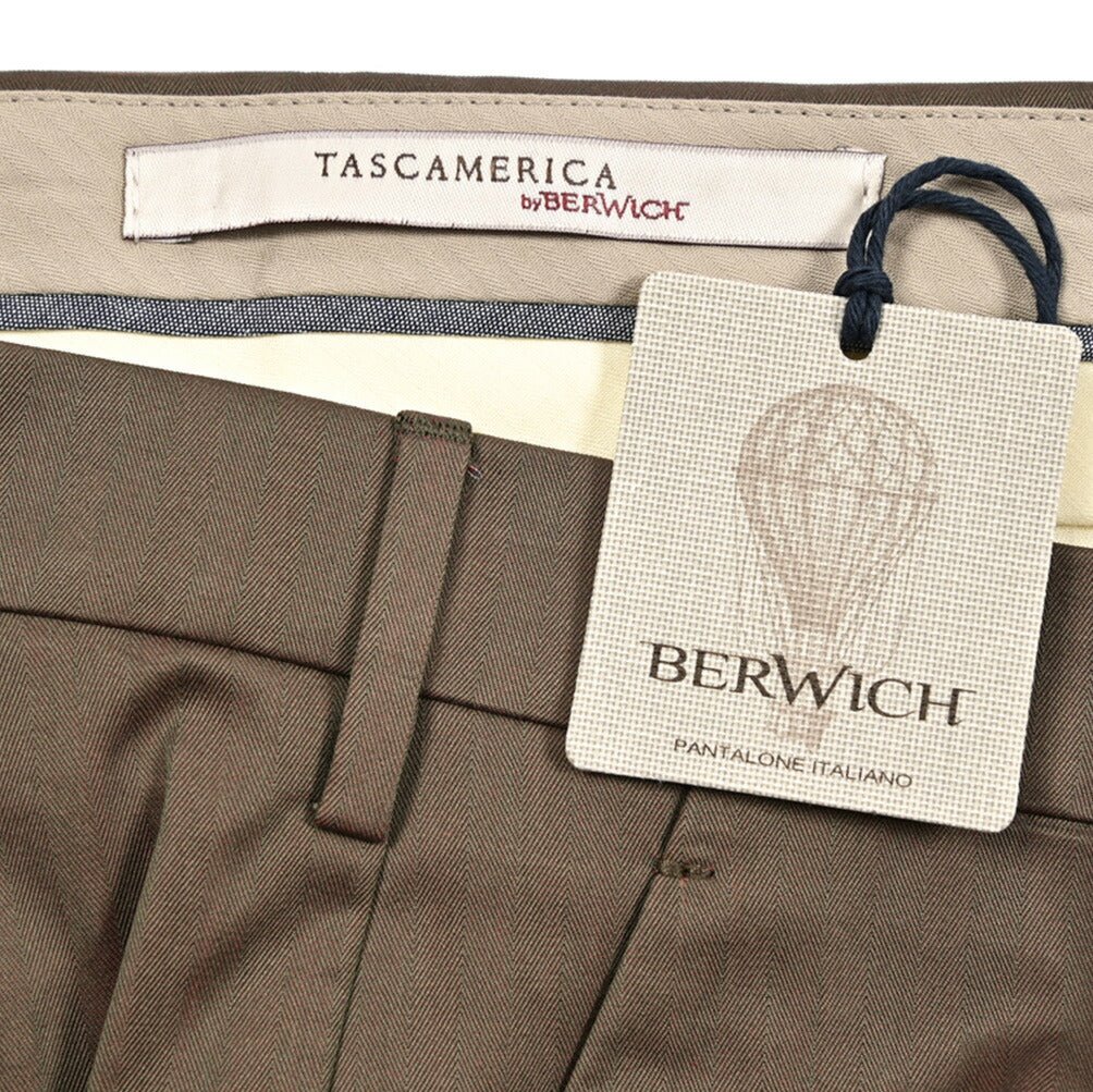 SALE｜BERWICH "MORELLO" ストレッチコットン ノータックスリムスラックス (ソラーロ)｜424545 - 46｜GUARDAROBA MILANO OFFICIAL STORE