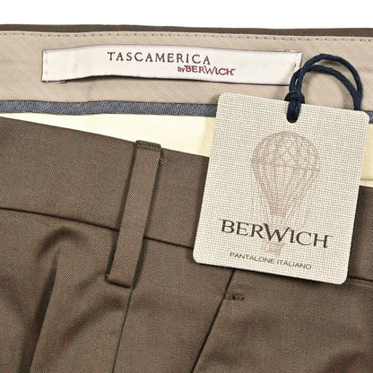 SALE｜BERWICH "MORELLO" ストレッチコットン ノータックスリムスラックス (ソラーロ)｜424545 - 46｜GUARDAROBA MILANO OFFICIAL STORE