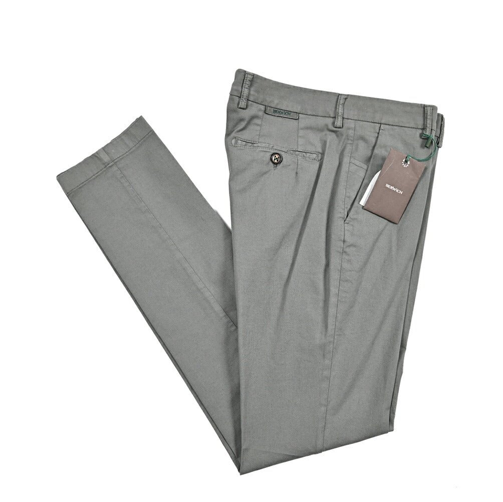 SALE｜BERWICH "MORELLO" GD" ストレッチコットンチノ ノータックスリムスラックス｜425327 - 48｜GUARDAROBA MILANO OFFICIAL STORE