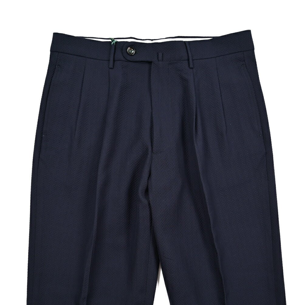 SALE｜BERWICH "NEGRONI" ストレッチコットン ツータックヘリンボーンパンツ｜424987 - 48｜GUARDAROBA MILANO OFFICIAL STORE