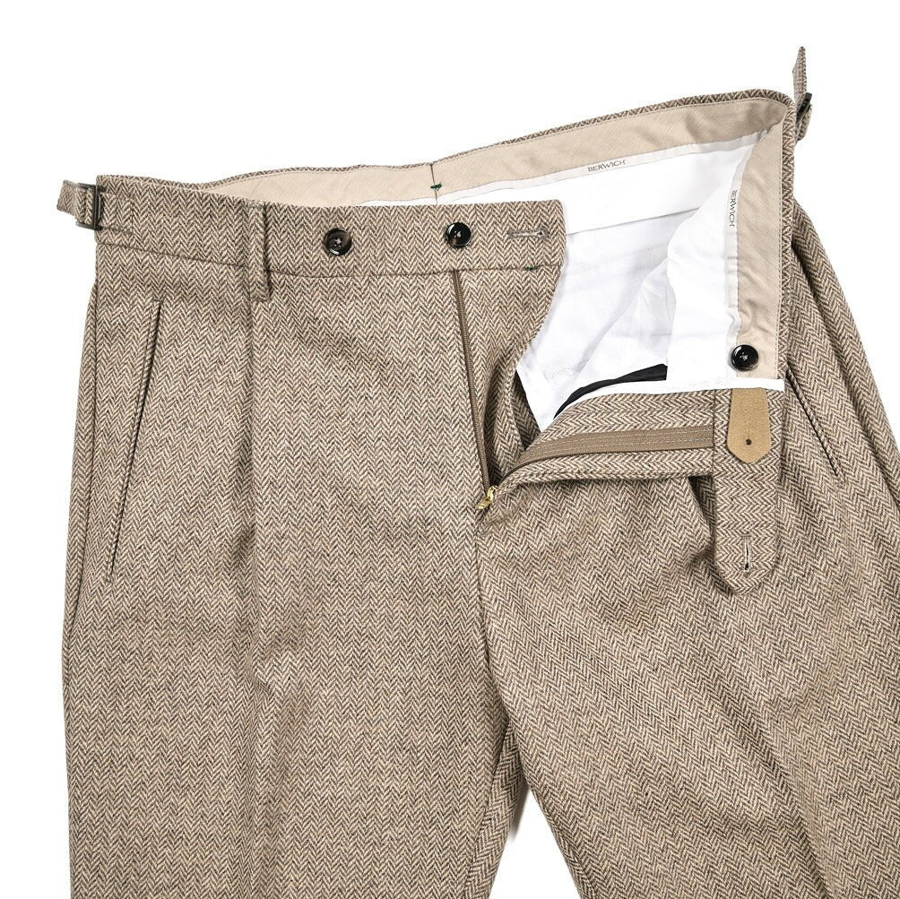 SALE｜BERWICH RETRO ウール100% ワンタックスラックス｜433153-46｜GUARDAROBA MILANO OFFICIAL STORE