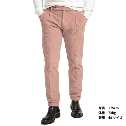 SALE｜BERWICH RETRO ストレッチコットンコーデュロイ ワンタックスラックス｜412265 - 46｜GUARDAROBA MILANO OFFICIAL STORE
