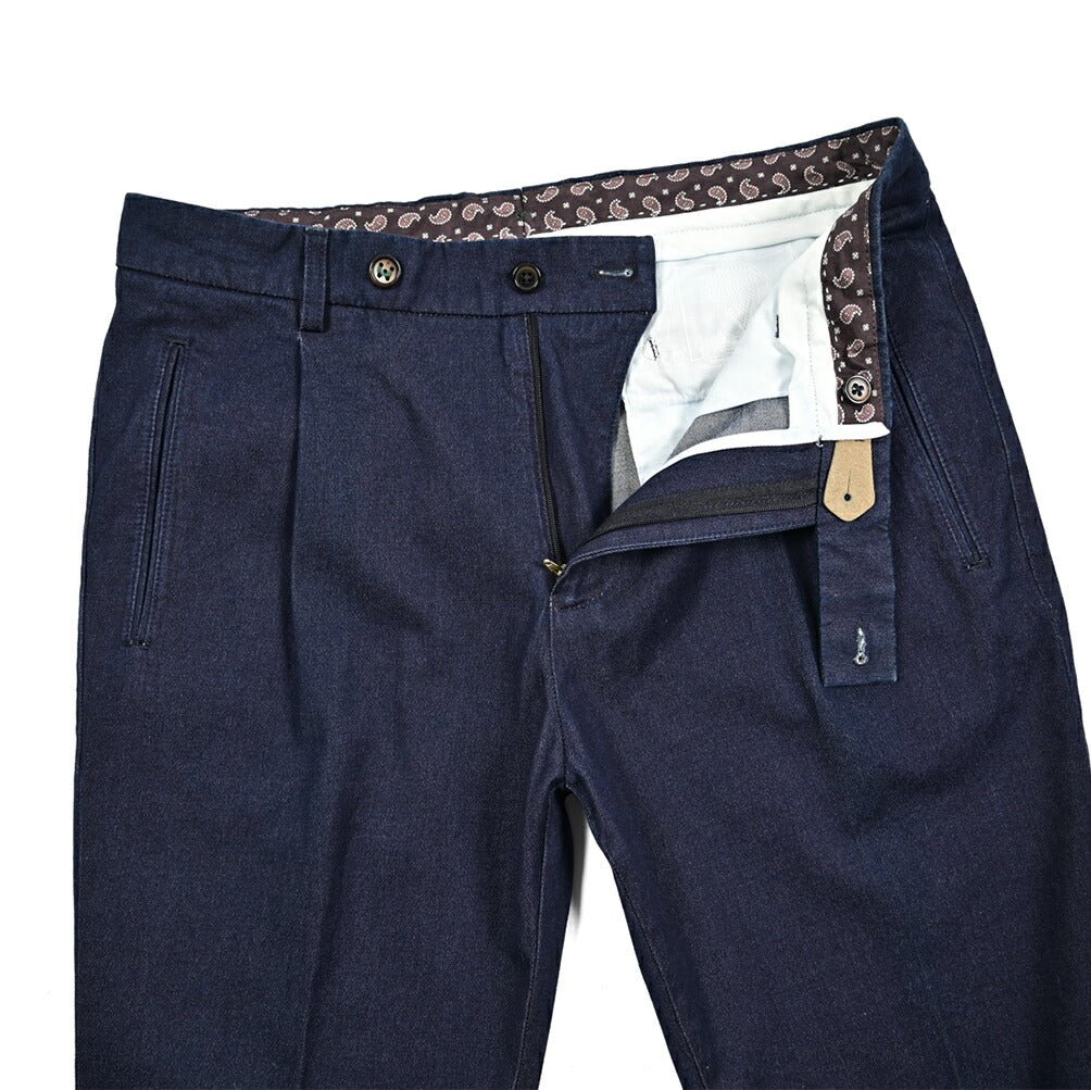 SALE｜BERWICH "RETRO - GD" ストレッチコットン ワンタックデニムスラックス デニスラ｜433325-44｜GUARDAROBA MILANO OFFICIAL STORE