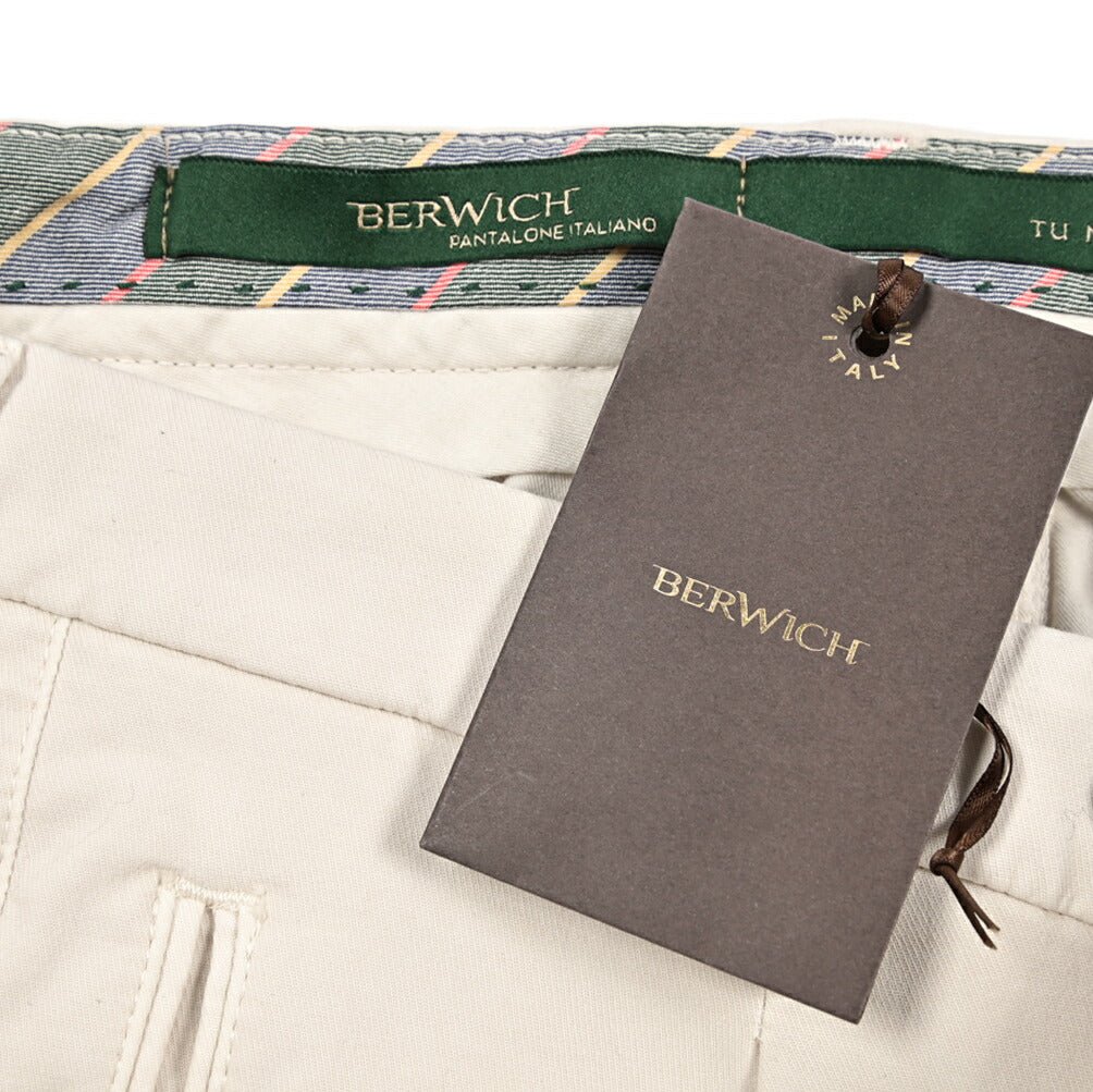 SALE｜BERWICH "RETRO - GD" ビスコース混コットン ワンタックストレッチパンツ｜433769-44｜GUARDAROBA MILANO OFFICIAL STORE
