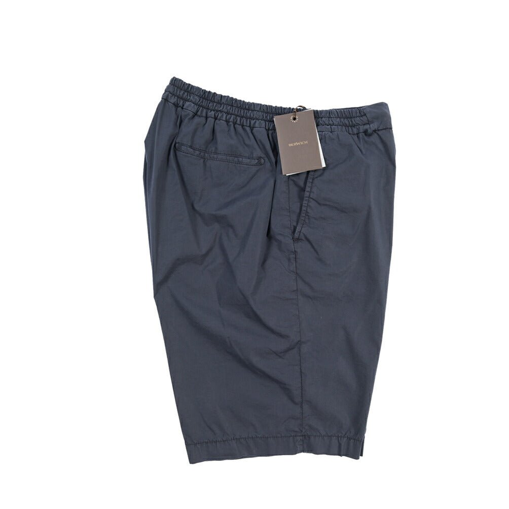 SALE｜BERWICH “SPIAGGIA SHORT-GD” スーピマコットン ノータックショーツ ネイビー(navy665) 3XL | GUARDAROBA MILANO OFFICIAL STORE