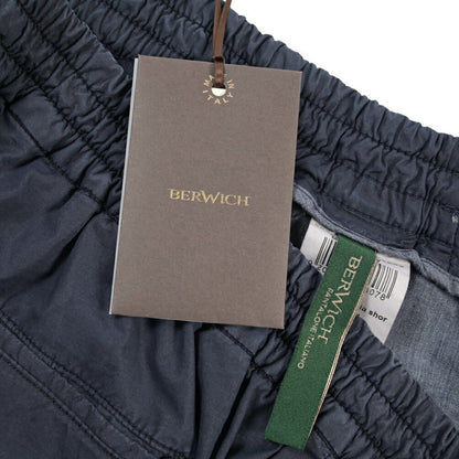 SALE｜BERWICH “SPIAGGIA SHORT-GD” スーピマコットン ノータックショーツ ネイビー(navy665) 3XL | GUARDAROBA MILANO OFFICIAL STORE
