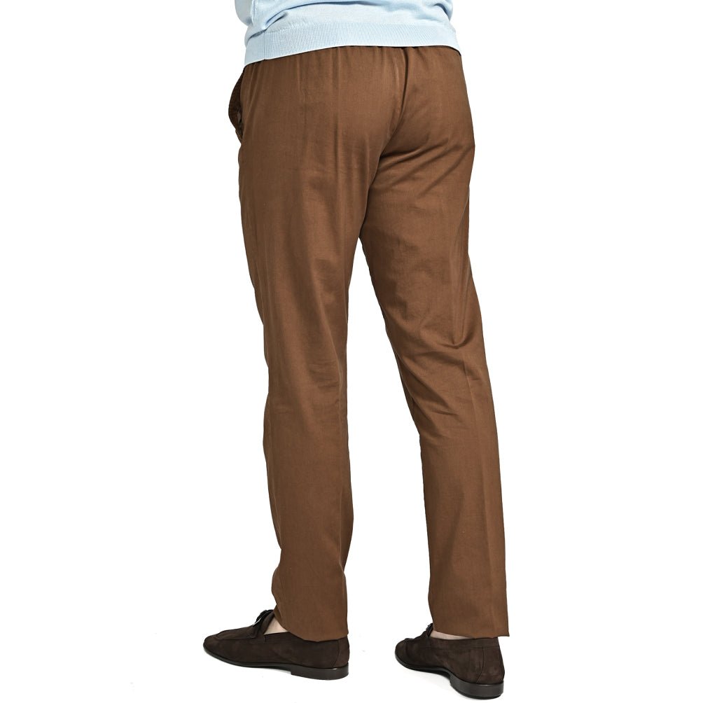 SALE｜BERWICH SPIAGGIA SLIM ストレッチコットンシルク ノータックイージースラックス｜422050 - 44｜GUARDAROBA MILANO OFFICIAL STORE