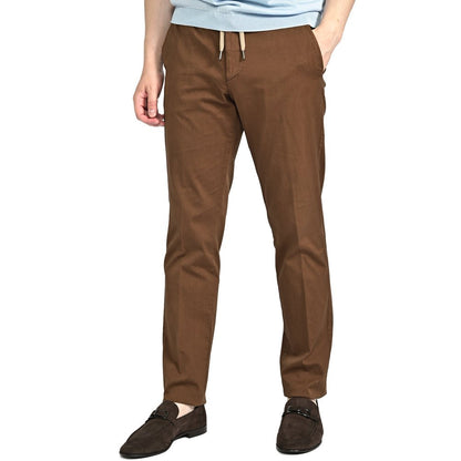 SALE｜BERWICH SPIAGGIA SLIM ストレッチコットンシルク ノータックイージースラックス｜422050 - 44｜GUARDAROBA MILANO OFFICIAL STORE