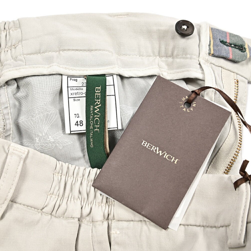 SALE｜BERWICH "XRETRO" ストレッチコットン ワンタックパンツ｜425371 - 46｜GUARDAROBA MILANO OFFICIAL STORE