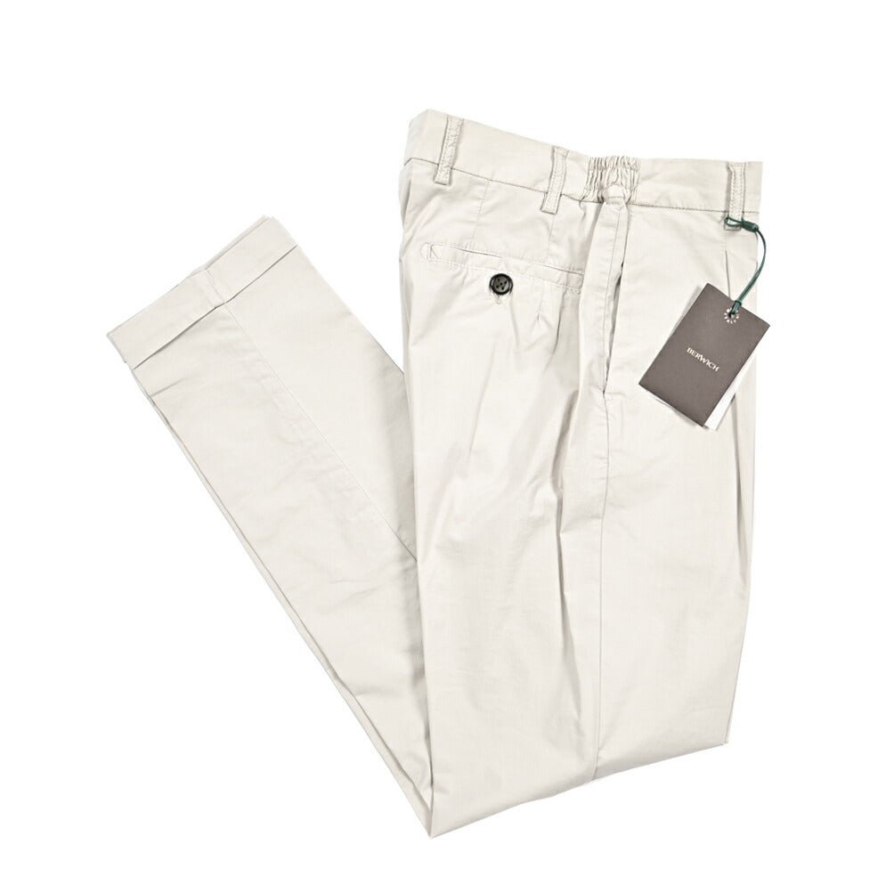 SALE｜BERWICH "XRETRO" ストレッチコットン ワンタックパンツ｜425383 - 50｜GUARDAROBA MILANO OFFICIAL STORE