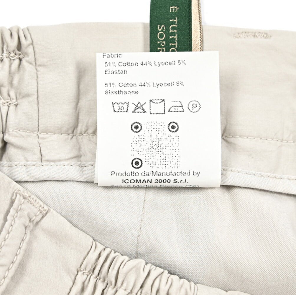 SALE｜BERWICH "XRETRO" ストレッチコットン ワンタックパンツ｜425383 - 50｜GUARDAROBA MILANO OFFICIAL STORE