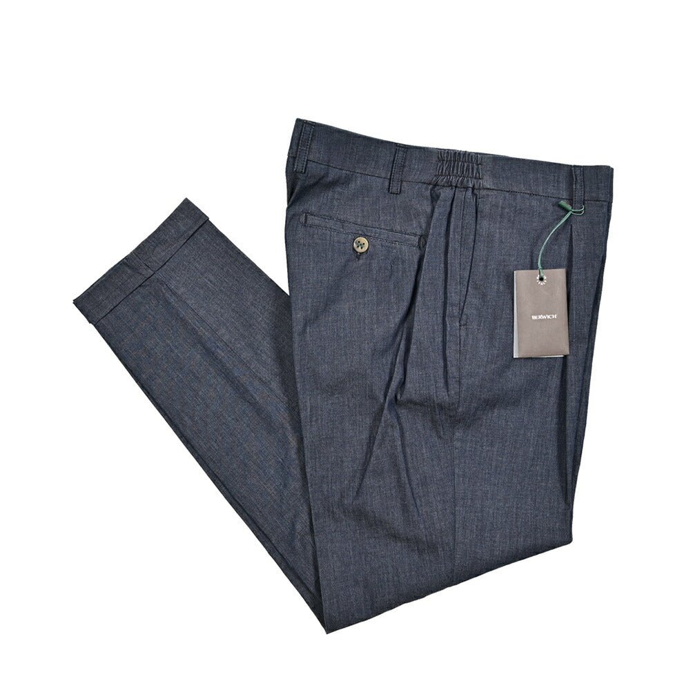 SALE｜BERWICH "XRETRO - GD" ストレッチデニム ワンタックスラックス｜425392 - 54｜GUARDAROBA MILANO OFFICIAL STORE