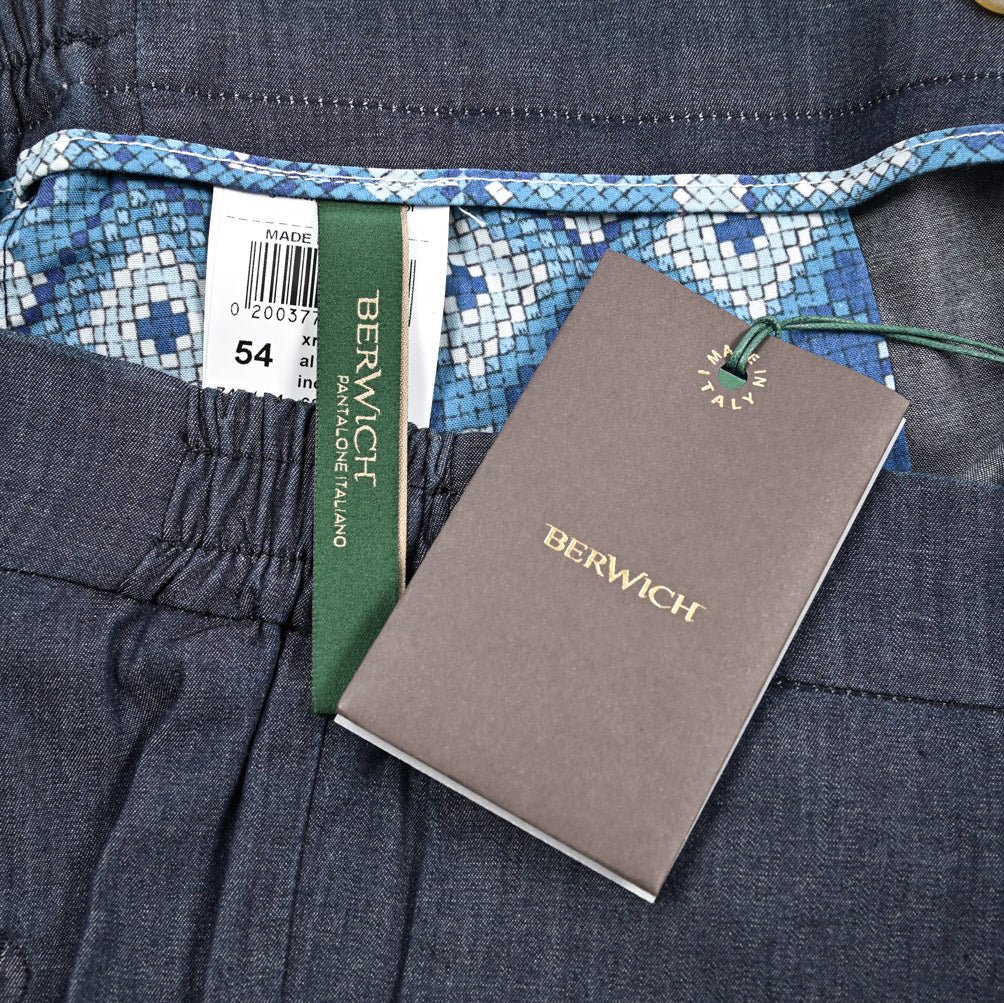 SALE｜BERWICH "XRETRO - GD" ストレッチデニム ワンタックスラックス｜425392 - 54｜GUARDAROBA MILANO OFFICIAL STORE
