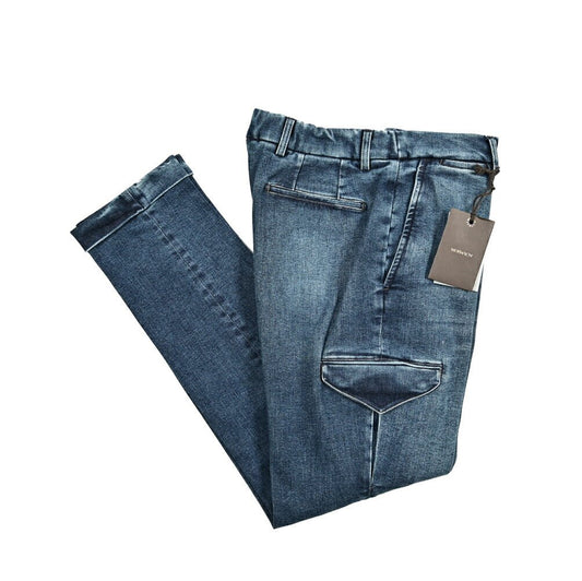 SALE｜BERWICH "YRETRO CARGO" ストレッチデニム スリムカーゴパンツ｜421869 - 46｜GUARDAROBA MILANO OFFICIAL STORE