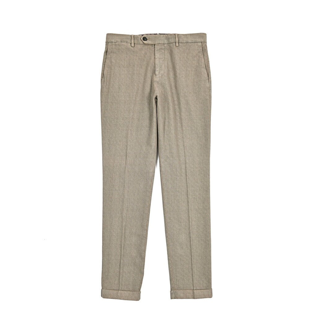 SALE｜BERWICH "YRETRO - GD" ストレッチコットン ノータックヘリンボーンパンツ｜433127-46｜GUARDAROBA MILANO OFFICIAL STORE