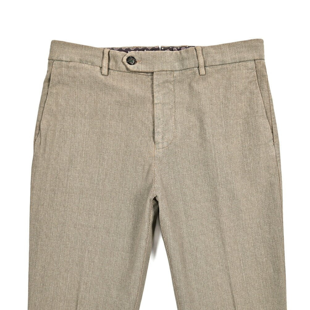 SALE｜BERWICH "YRETRO - GD" ストレッチコットン ノータックヘリンボーンパンツ｜433127-46｜GUARDAROBA MILANO OFFICIAL STORE