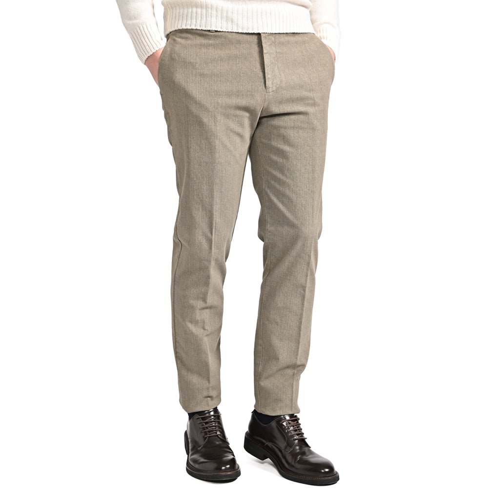 SALE｜BERWICH "YRETRO - GD" ストレッチコットン ノータックヘリンボーンパンツ｜433127-46｜GUARDAROBA MILANO OFFICIAL STORE