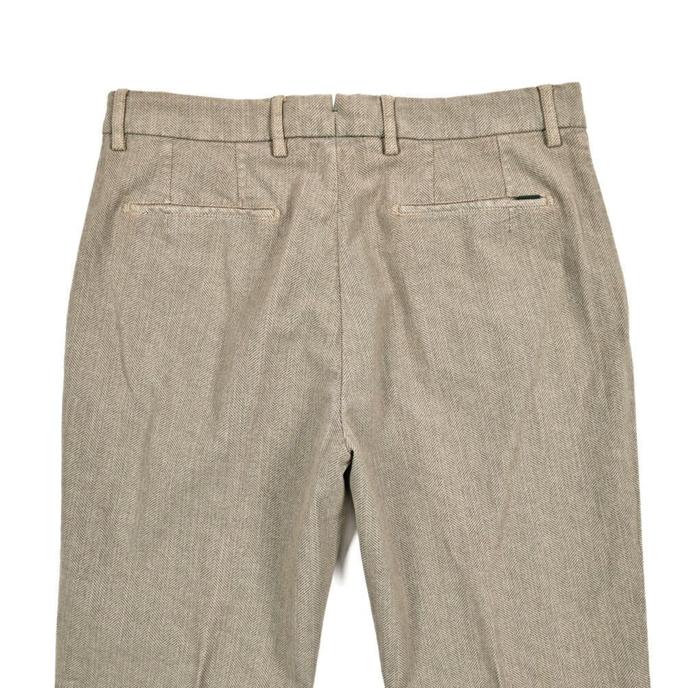SALE｜BERWICH "YRETRO - GD" ストレッチコットン ノータックヘリンボーンパンツ｜433127-46｜GUARDAROBA MILANO OFFICIAL STORE