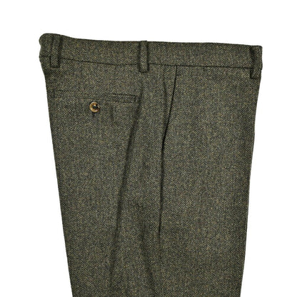 SALE｜BERWICH "YRETRO LONG" ウール100% ノータックヘリンボーンスラックス｜433154-50｜GUARDAROBA MILANO OFFICIAL STORE