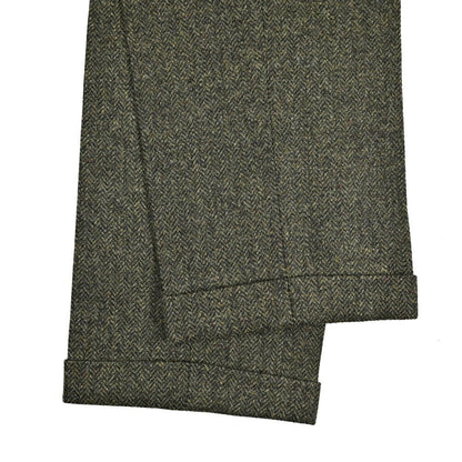 SALE｜BERWICH "YRETRO LONG" ウール100% ノータックヘリンボーンスラックス｜433154-50｜GUARDAROBA MILANO OFFICIAL STORE