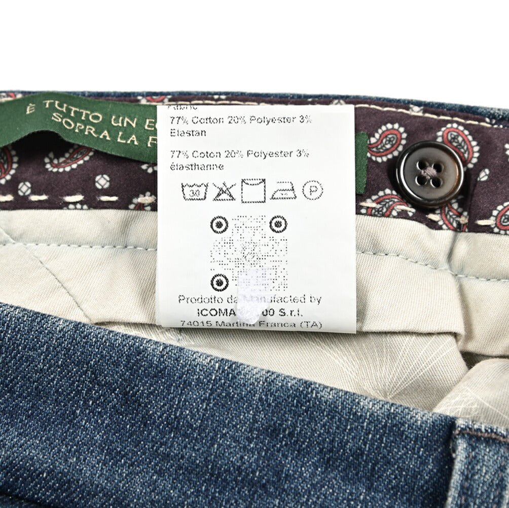 SALE｜BERWICH "YRETRO LONG" ストレッチコットン ノータックデニムスラックス デニスラ｜433349-46｜GUARDAROBA MILANO OFFICIAL STORE