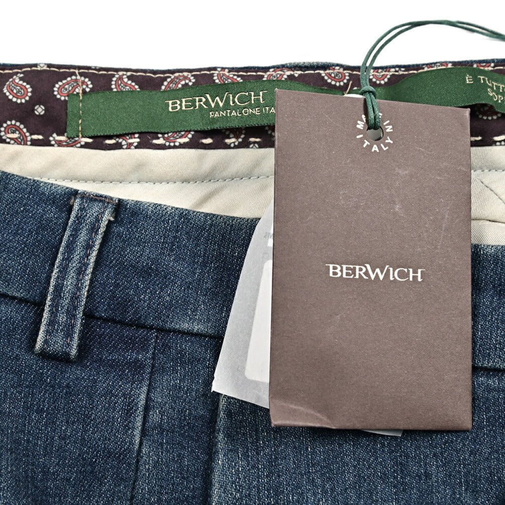 SALE｜BERWICH "YRETRO LONG" ストレッチコットン ノータックデニムスラックス デニスラ｜433349-46｜GUARDAROBA MILANO OFFICIAL STORE