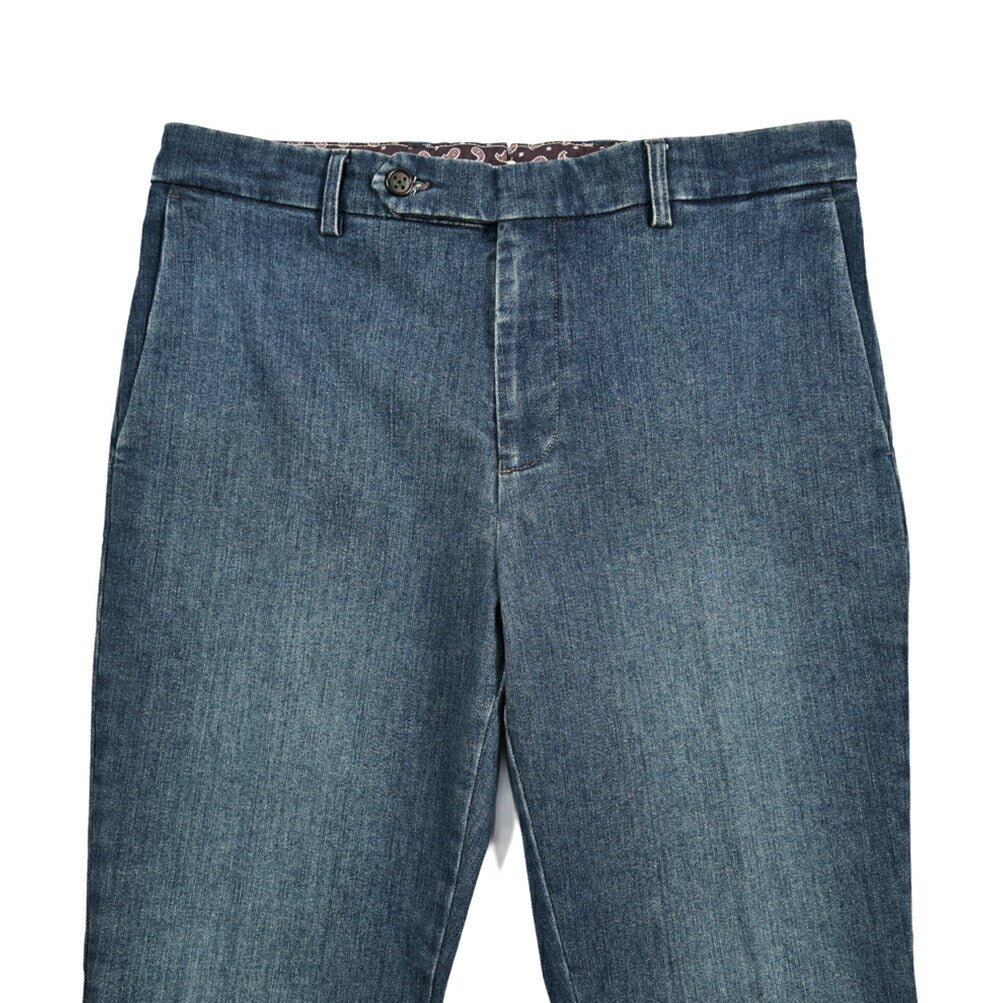 SALE｜BERWICH "YRETRO LONG" ストレッチコットン ノータックデニムスラックス デニスラ｜433349-46｜GUARDAROBA MILANO OFFICIAL STORE