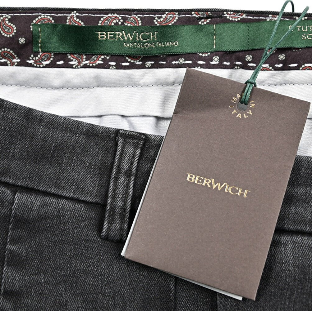 SALE｜BERWICH "YRETRO LONG" ストレッチコットン ノータックデニムスラックス デニスラ｜433355-46｜GUARDAROBA MILANO OFFICIAL STORE