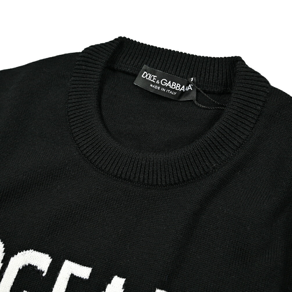 SALE｜DOLCE & GABBANA ヴァージンウール100% クルーネックニットセーター｜415983 - 44｜GUARDAROBA MILANO OFFICIAL STORE