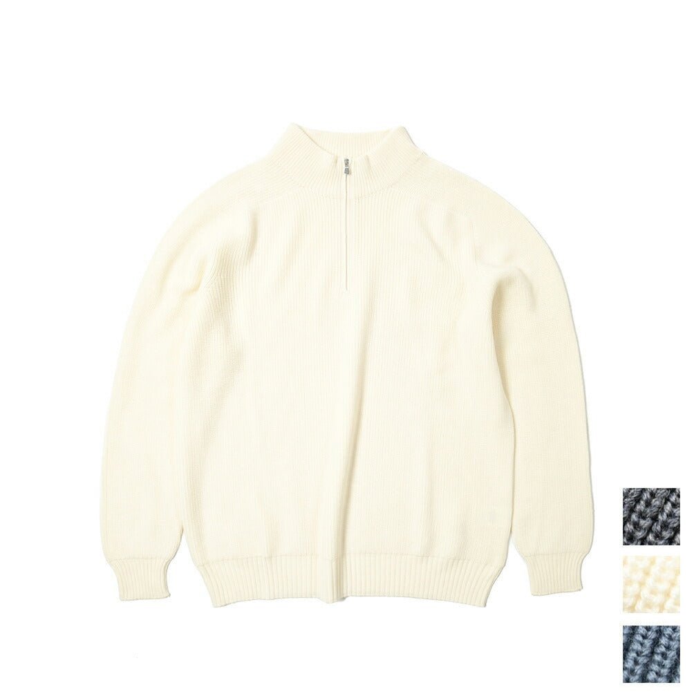 SALE｜GRAN SASSO ヴァージンウール100% ハーフジップミドルゲージニットセーター｜399721-B-46｜GUARDAROBA MILANO OFFICIAL STORE