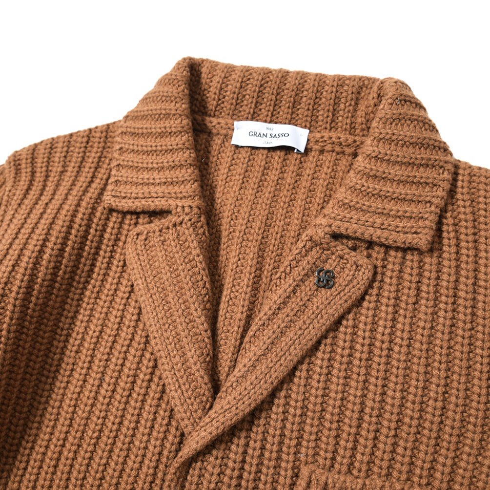 SALE｜GRAN SASSO ヴァージンウール100% 3Bシングルニットジャケット｜399528-B-50｜GUARDAROBA MILANO OFFICIAL STORE