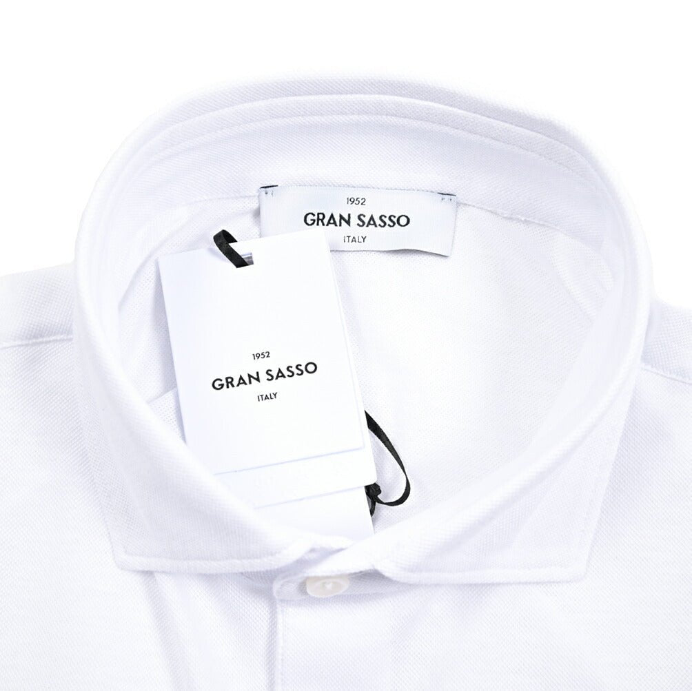 新品 グランサッソ GRAN SASSO ポロシャツ Gran Sasso（グランサッソ） 長袖ニットポロシャツ 大きいサイズあり