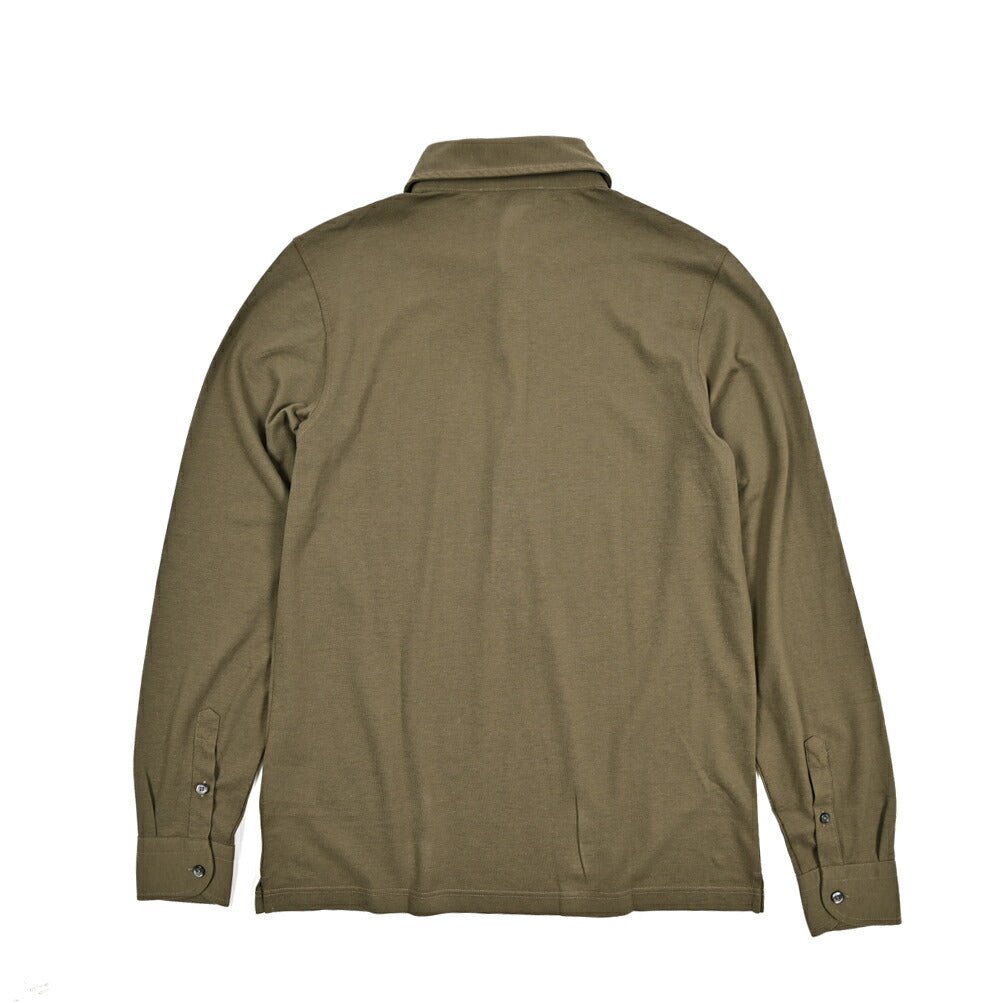 SALE｜GRAN SASSO コットン100% 長袖鹿の子ポロシャツ｜425771 - 48｜GUARDAROBA MILANO OFFICIAL STORE