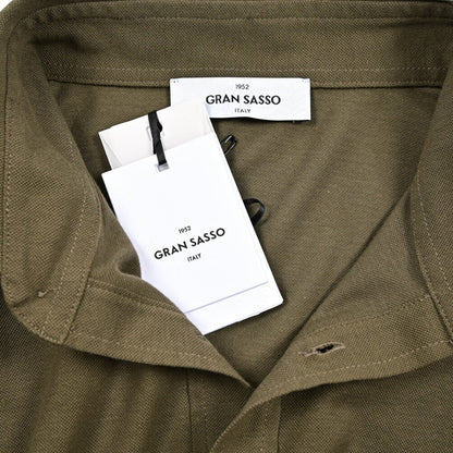 SALE｜GRAN SASSO コットン100% 長袖鹿の子ポロシャツ｜425771 - 48｜GUARDAROBA MILANO OFFICIAL STORE