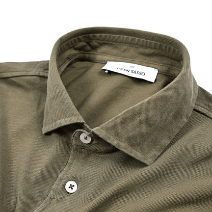 SALE｜GRAN SASSO コットン100% 長袖鹿の子ポロシャツ｜425781｜GUARDAROBA MILANO OFFICIAL STORE