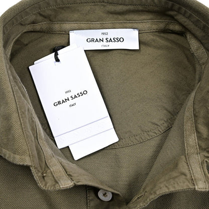 SALE｜GRAN SASSO コットン100% 長袖鹿の子ポロシャツ｜425781｜GUARDAROBA MILANO OFFICIAL STORE