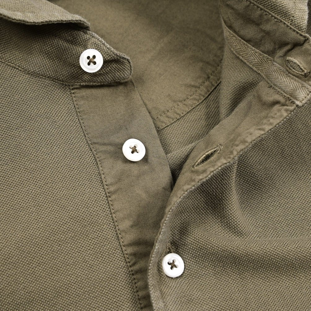 SALE｜GRAN SASSO コットン100% 長袖鹿の子ポロシャツ｜425781｜GUARDAROBA MILANO OFFICIAL STORE