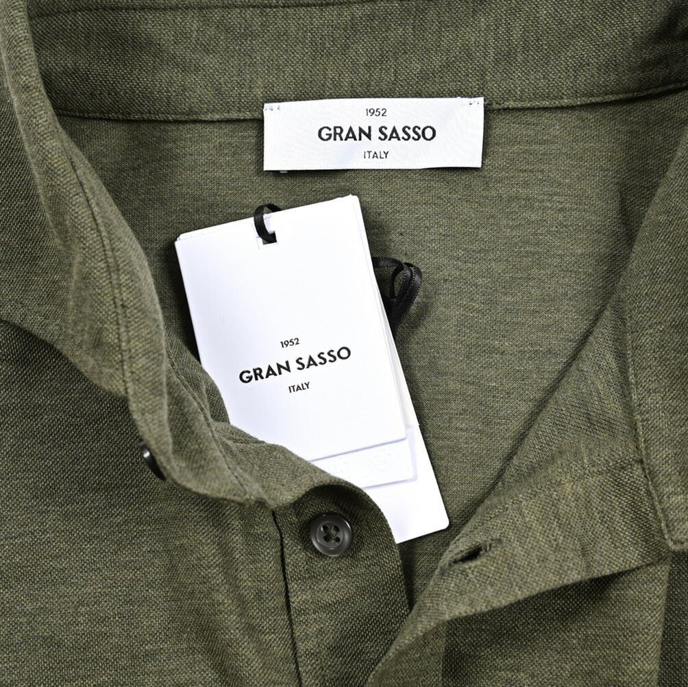 SALE｜GRAN SASSO コットン100% 長袖ジャージーポロシャツ｜425788｜GUARDAROBA MILANO OFFICIAL STORE