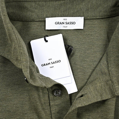 SALE｜GRAN SASSO コットン100% 長袖ジャージーポロシャツ｜425788｜GUARDAROBA MILANO OFFICIAL STORE