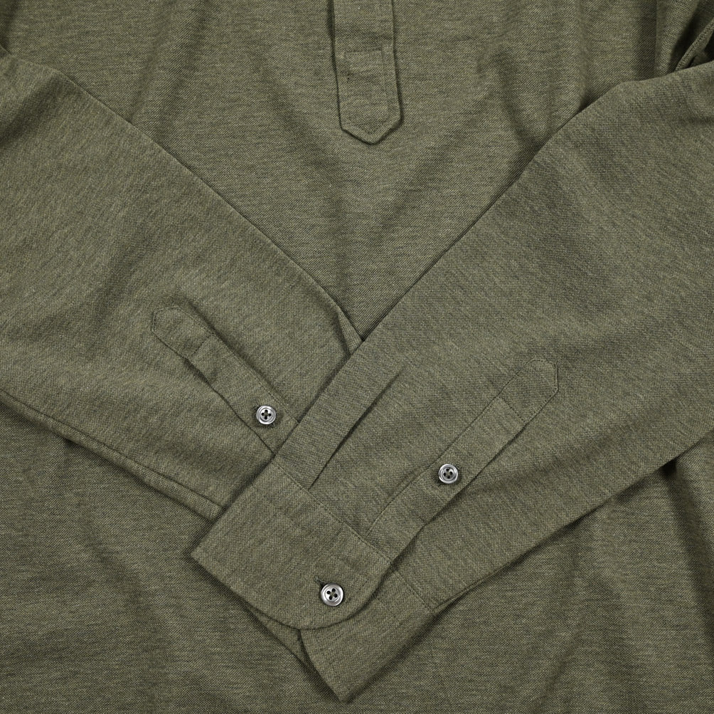 SALE｜GRAN SASSO コットン100% 長袖ジャージーポロシャツ｜425788｜GUARDAROBA MILANO OFFICIAL STORE