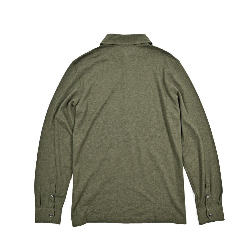 SALE｜GRAN SASSO コットン100% 長袖ジャージーポロシャツ｜425788｜GUARDAROBA MILANO OFFICIAL STORE