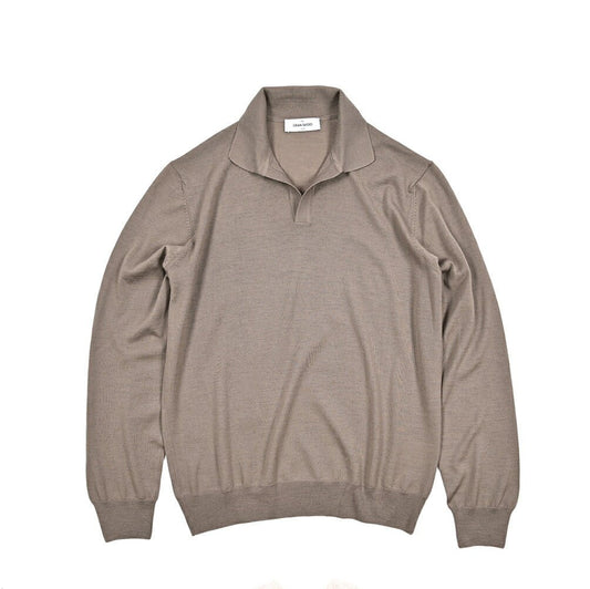 SALE｜GRAN SASSO ヴァージンウール100% 長袖スキッパーポロ｜425789｜GUARDAROBA MILANO OFFICIAL STORE