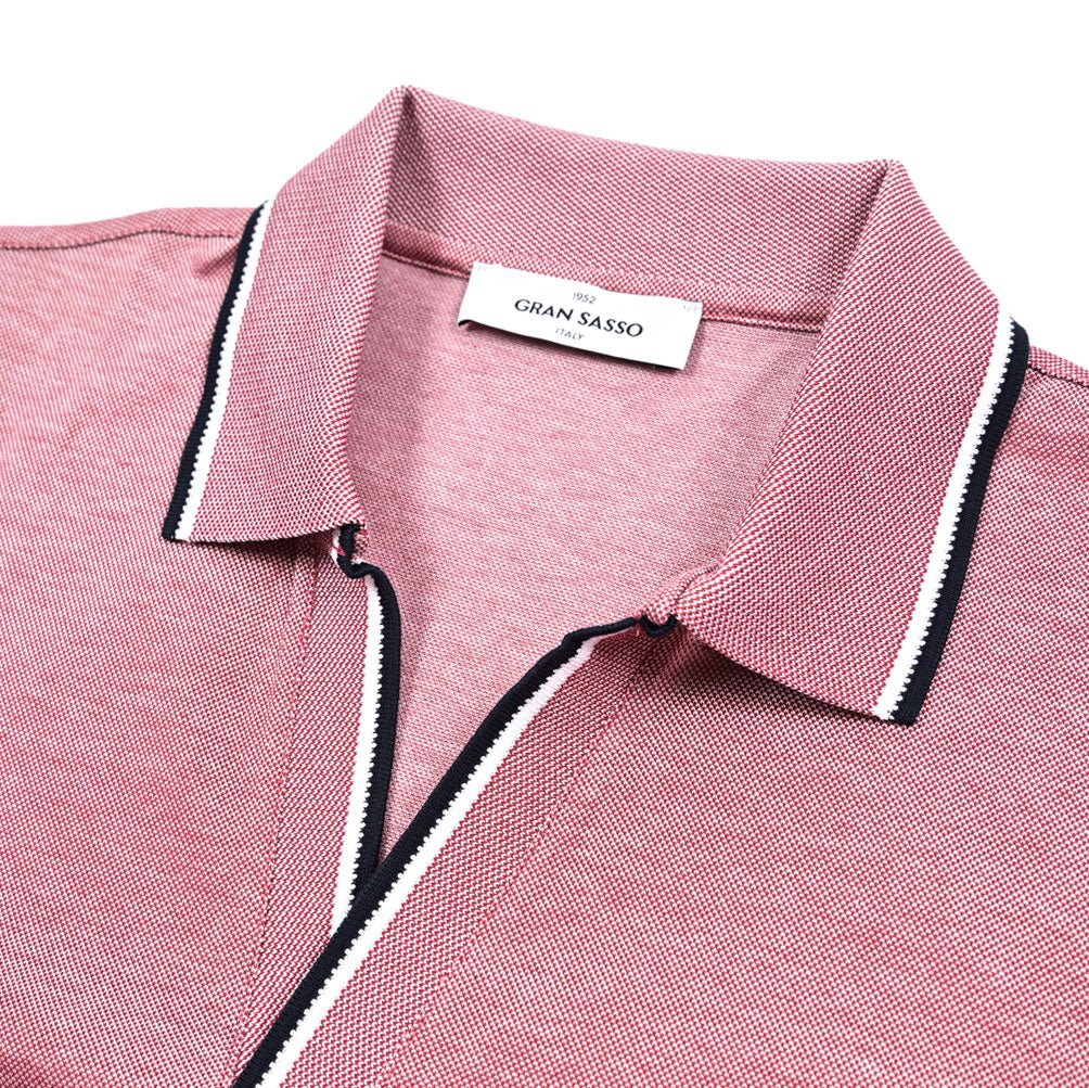 SALE｜GRAN SASSO コットン100% 鹿の子スキッパーポロ｜425829 - 48｜GUARDAROBA MILANO OFFICIAL STORE