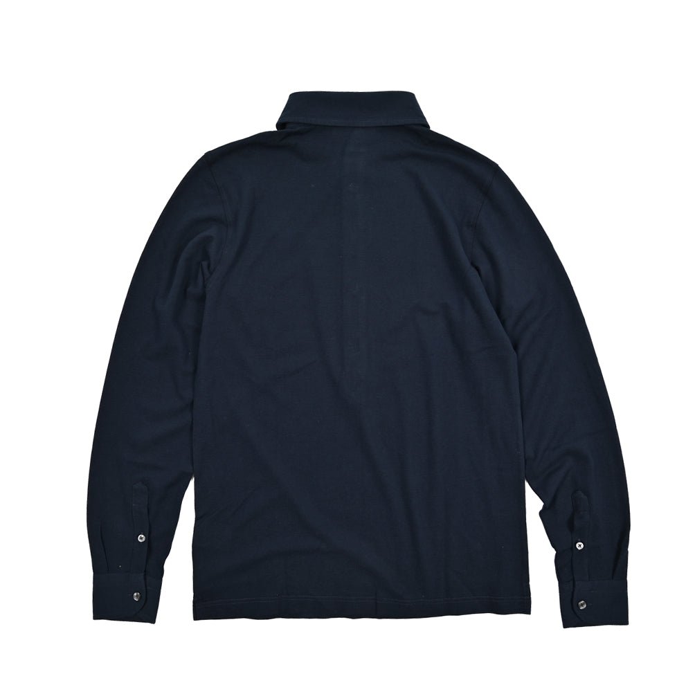 SALE｜GRAN SASSO コットン100% 長袖ジャージーポロシャツ｜425834 - 46｜GUARDAROBA MILANO OFFICIAL STORE