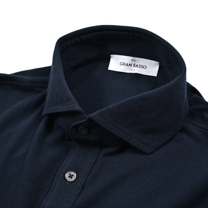 SALE｜GRAN SASSO コットン100% 長袖ジャージーポロシャツ｜425834 - 46｜GUARDAROBA MILANO OFFICIAL STORE