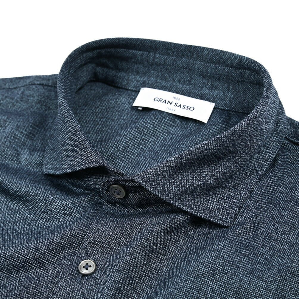 SALE｜GRAN SASSO コットン100% ホリゾンタルカラー鹿の子シャツ｜425934 - 48｜GUARDAROBA MILANO OFFICIAL STORE