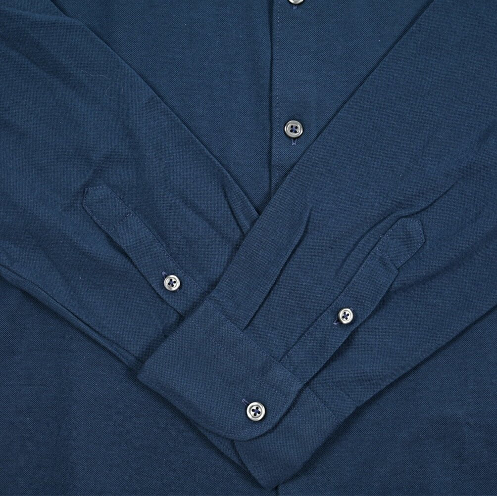 SALE｜GRAN SASSO コットン100% ホリゾンタルカラー鹿の子シャツ｜425939 - 54｜GUARDAROBA MILANO OFFICIAL STORE