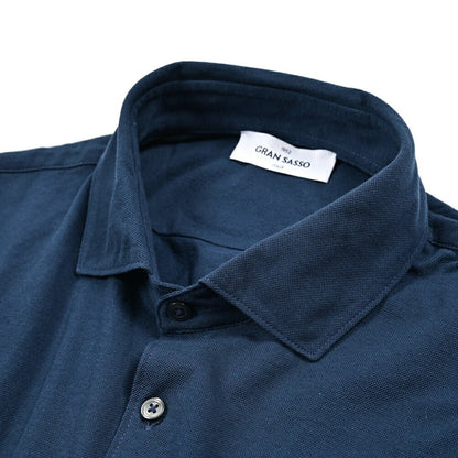SALE｜GRAN SASSO コットン100% ホリゾンタルカラー鹿の子シャツ｜425957｜GUARDAROBA MILANO OFFICIAL STORE
