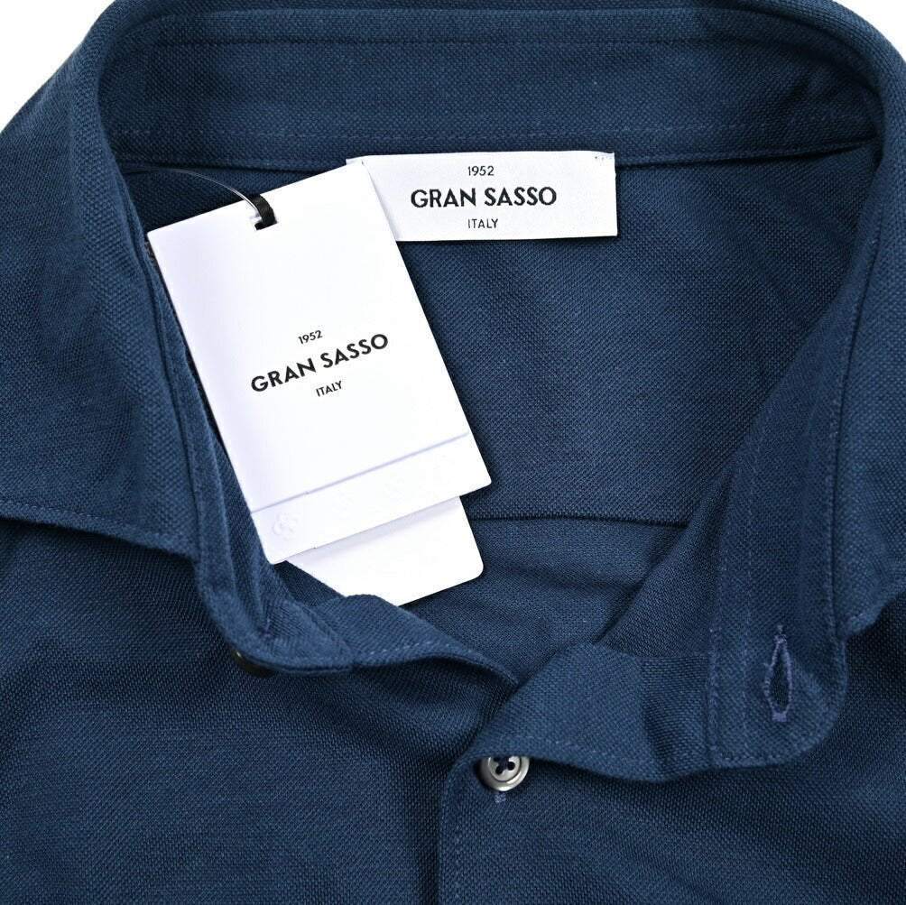 SALE｜GRAN SASSO コットン100% ホリゾンタルカラー鹿の子シャツ｜425973｜GUARDAROBA MILANO OFFICIAL STORE