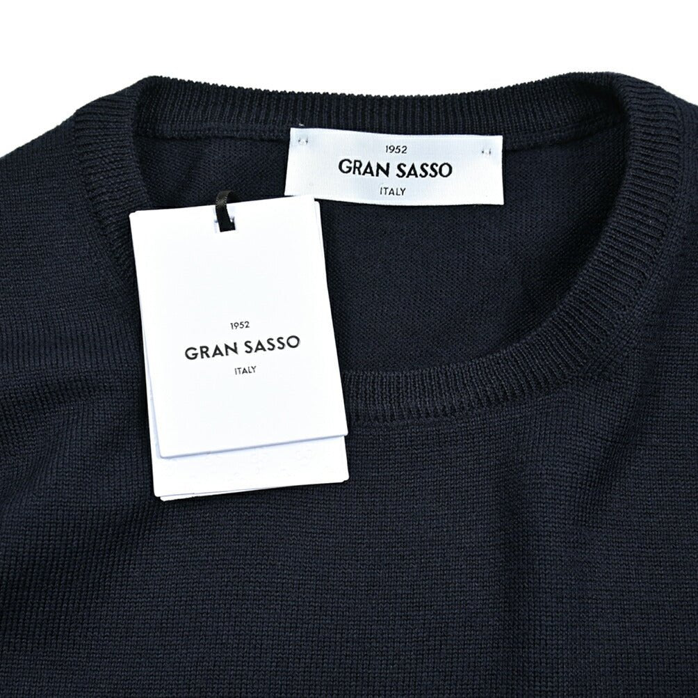 SALE｜GRAN SASSO ヴァージンウール100% クルーネックニットセーター｜GUARDAROBA MILANO OFFICIAL STORE